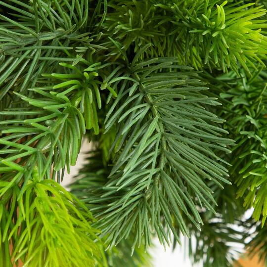 Nearly Natural 4ft. Artificial Real Touch Christmas Spruce Pine in White Decorative Planter